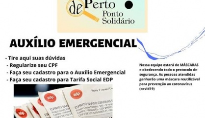 Banco Bem de Perto está aberto para os moradores esclarecerem dúvidas sobre o Auxílio Emergencial