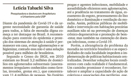 Habitação é saúde pública
