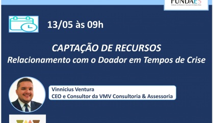 Fundaes realiza Webinar Gratuito em Captação de Recursos